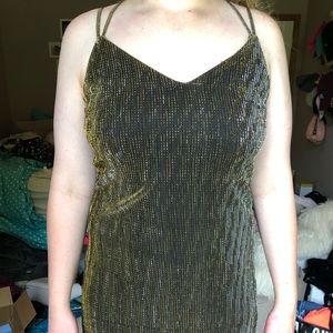 🆕🔥NWT Metallic Gold/Silver Dress